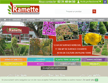 Tablet Screenshot of pepinieres-ramette.com